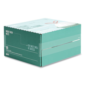 Perk™ Scented Drawstring Tall Kitchen Trash Bags, 13 Gal, 0.9 Mil, 28" X 24", White, 100-box freeshipping - TVN Wholesale